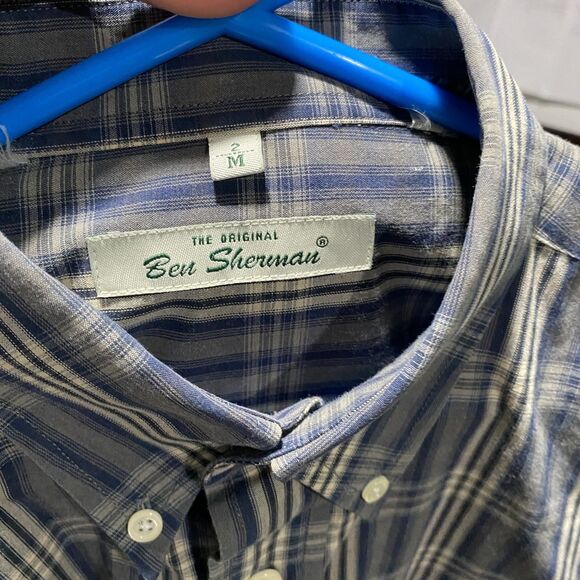 Vintage Ben Sherman Plaid Long Sleeve Casual Button Down Men's Shirt Medium - Picture 5 of 8